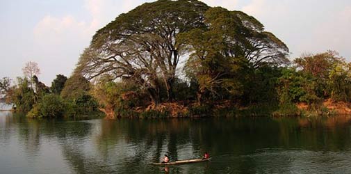 Fiume a Si Phan Don in Laos