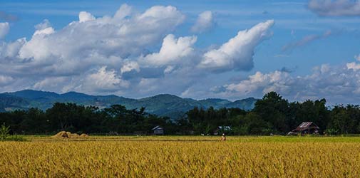 Paesaggio di campagna a Luang Namtha in Laos